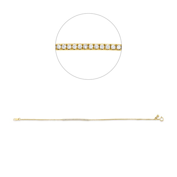 Armband aus 750 Gelbgold 25 Brillanten 0.15ct