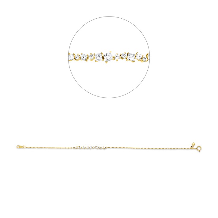 Armband aus 750 Gelbgold 17 Brillanten 0.45ct