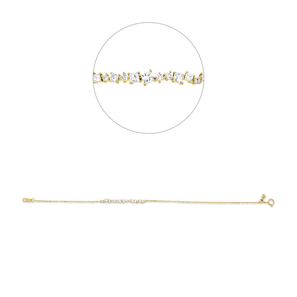 Armband aus 750 Gelbgold 17 Brillanten 0.45ct