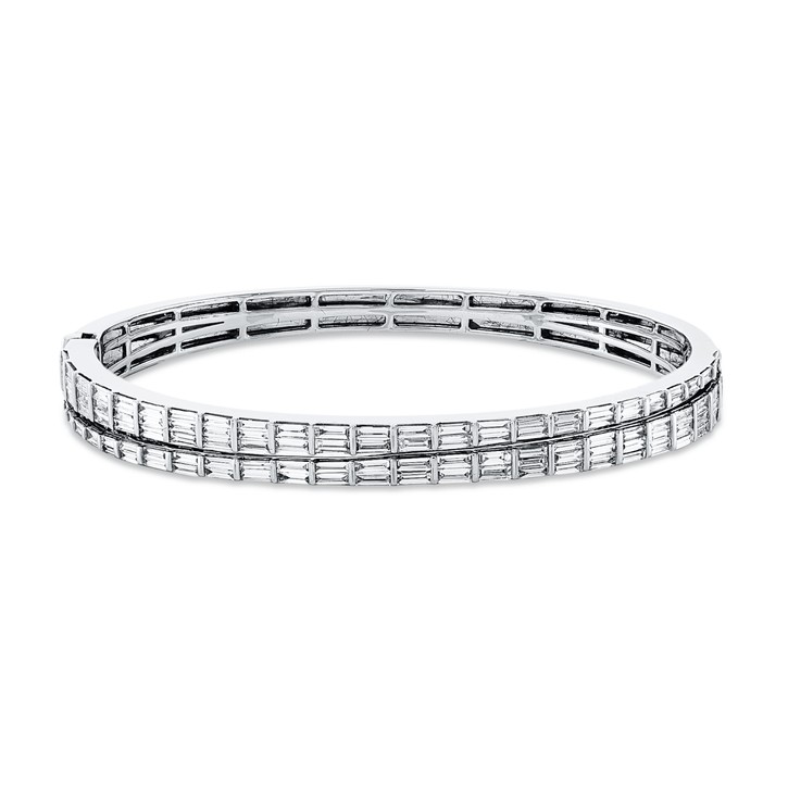 Armreif aus 750 Weißgold 110 Diamanten 2.59ct