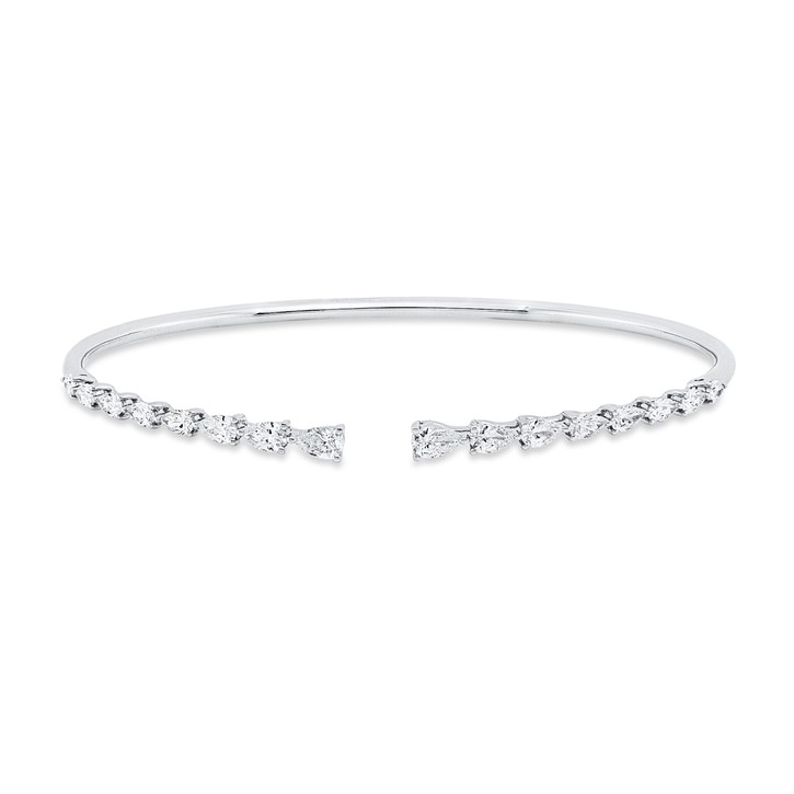 Armreif aus 750 Weißgold 16 Diamanten 1.14ct