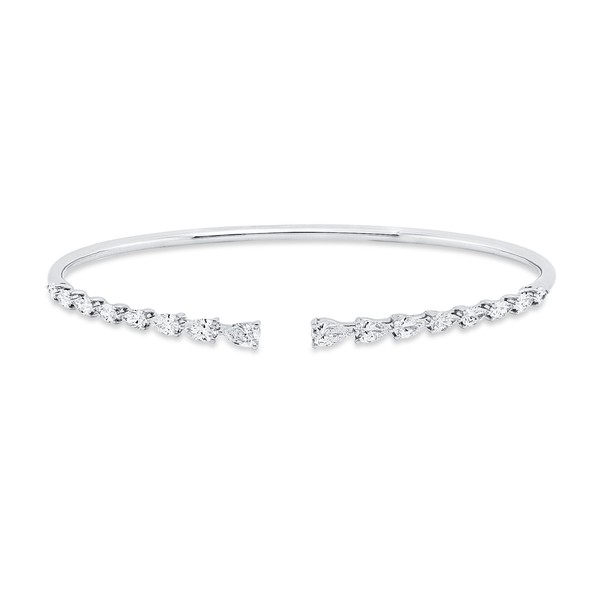Armreif aus 750 Weißgold 16 Diamanten 1.14ct