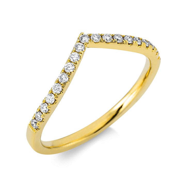 Ring aus 750 Gelbgold 19 Brillanten 0.16ct