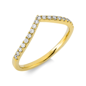 Ring aus 750 Gold Gelbgold 19 Brillanten 0,16ct TW-SI B:4,6mm