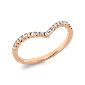 Ring aus 750 Gold Rotgold 19 Brillanten 0,17ct TW-SI B:4,6mm