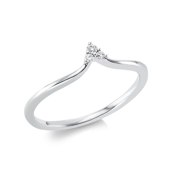 Ring aus 750 Weißgold 3 Brillanten 0.04ct
