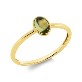 Ring Oval aus 750 Gold Gelbgold Peridot 0,51ct B:6,8mm Zarge Ring Oval aus 750 Gold Gelbgold Peridot 0,51ct B:6,8mm Zarge