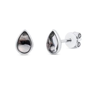 Ohrstecker Tropfen aus 750 Weißgold 2 Amethyste 0,69ct grün 7,1x5mm Zarge Ohrstecker Tropfen aus 750 Weißgold 2 Amethyste 0,69ct grün 7,1x5mm Zarge