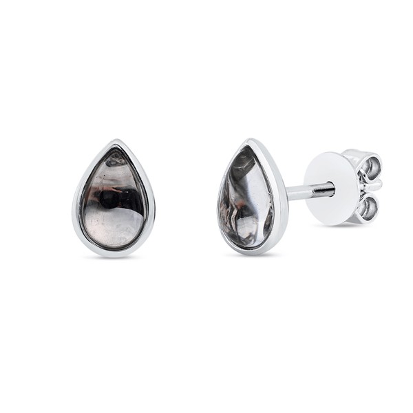 Ohrstecker aus 750 Weißgold 2 Amethyste