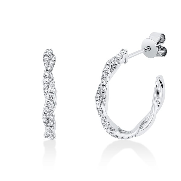 Creolen aus 750 Weißgold 70 Brillanten 0.42ct