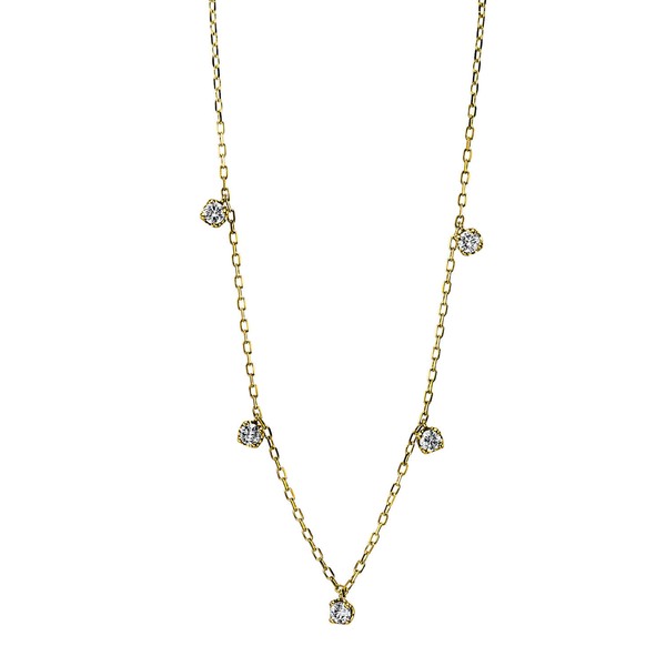 Collier aus 750 Gelbgold 5 Brillanten 0.37ct