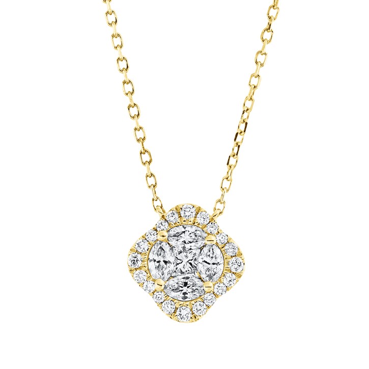 Collier aus 750 Gelbgold 25 Brillanten 0.37ct