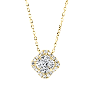 Collier aus 750 Gold Gelbgold 25 Diamanten 0,37ct L:45cm