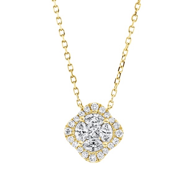 Collier aus 750 Gelbgold 25 Brillanten 0.37ct