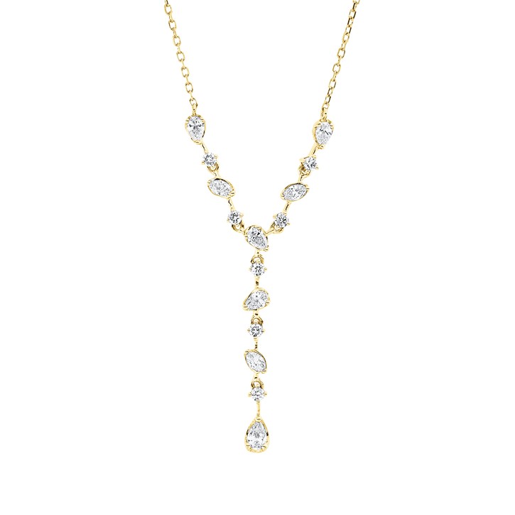 Collier aus 750 Gelbgold 15 Brillanten 0.51ct