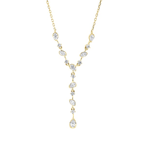 Collier aus 750 Gelbgold 15 Brillanten 0.51ct