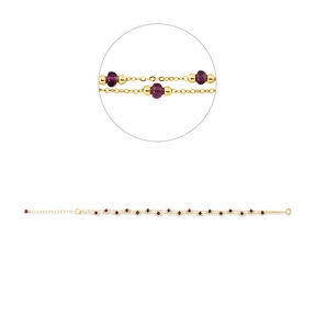 Armband aus 750 Gold Gelbgold 18 Rubine 5,67ct rot B:2,7mm L:22cm Armband aus 750 Gold Gelbgold 18 Rubine 5,67ct rot B:2,7mm L:22cm