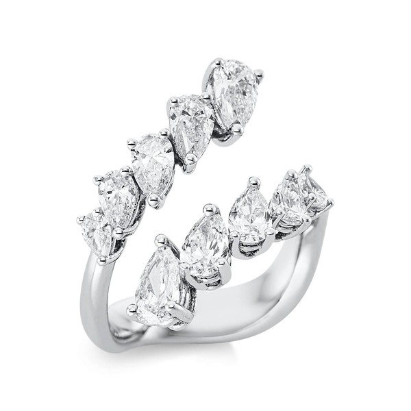 Ring aus 750 Weißgold 10 Diamanten 1.93ct