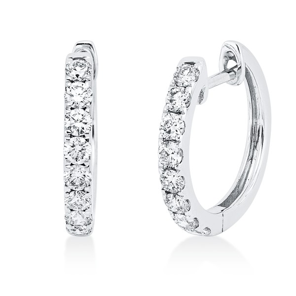 Creolen aus 750 Weißgold 16 Brillanten 0.5ct