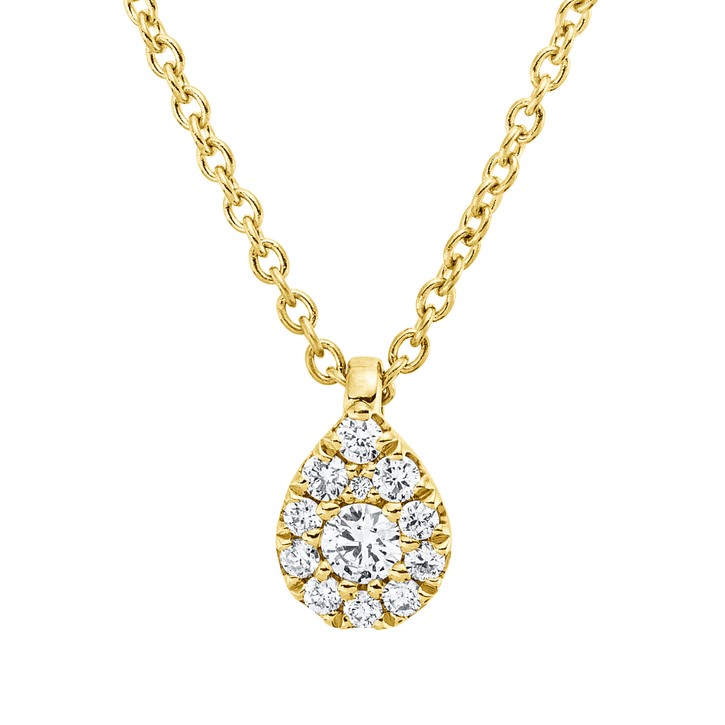 Collier aus 750 Gelbgold 12 Brillanten 0.14ct