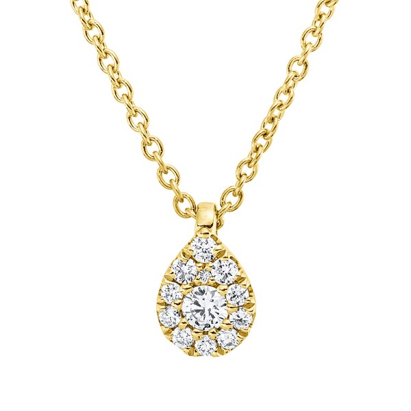 Collier aus 750 Gelbgold 12 Brillanten 0.14ct