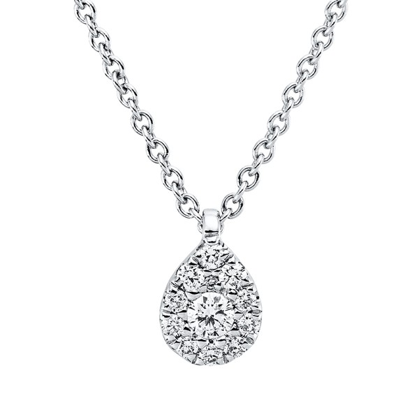 Collier aus 750 Weißgold 12 Brillanten 0.14ct