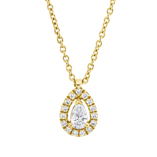 Collier aus 750 Gelbgold 16 Brillanten 0.24ct