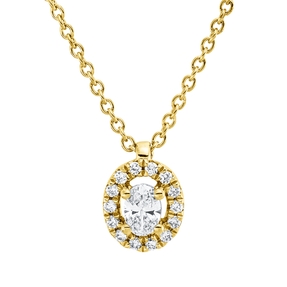Collier aus 750 Gold Gelbgold 15 Diamanten 0,23ct TW-SI L:45cm