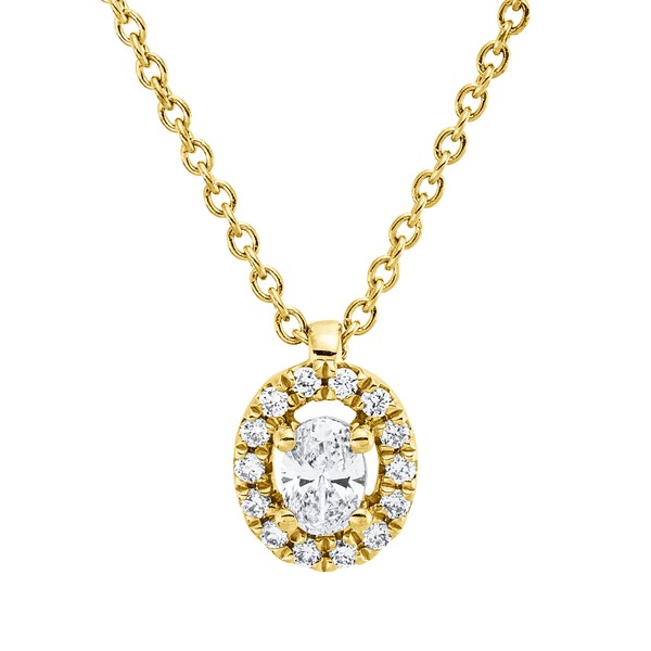 Collier aus 750 Gelbgold 15 Brillanten 0.23ct