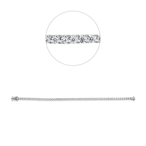 Armband aus 750 Gold Weißgold 59 Brillanten 1,91ct TW-VSI B:2,7mm L:18cm