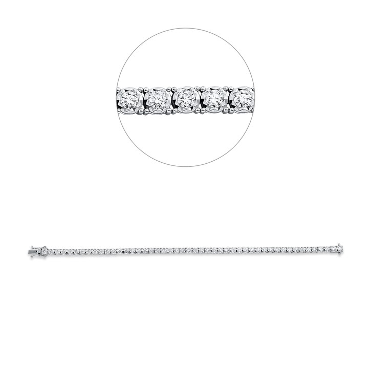 Armband aus 750 Weißgold 48 Brillanten 2.43ct