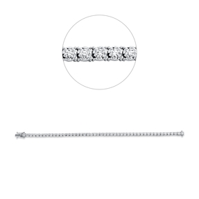 Armband aus 750 Gold Weißgold 48 Brillanten 2,43ct TW-VSI B:3,4mm L:18cm