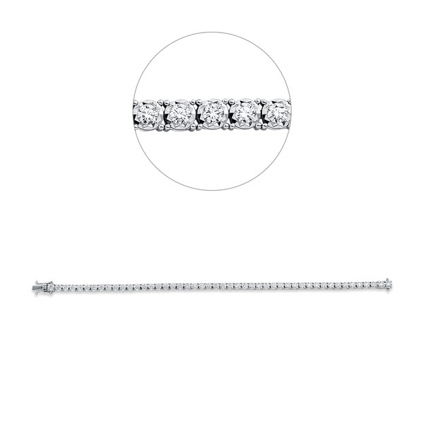 Armband aus 750 Weißgold 48 Brillanten 2.43ct