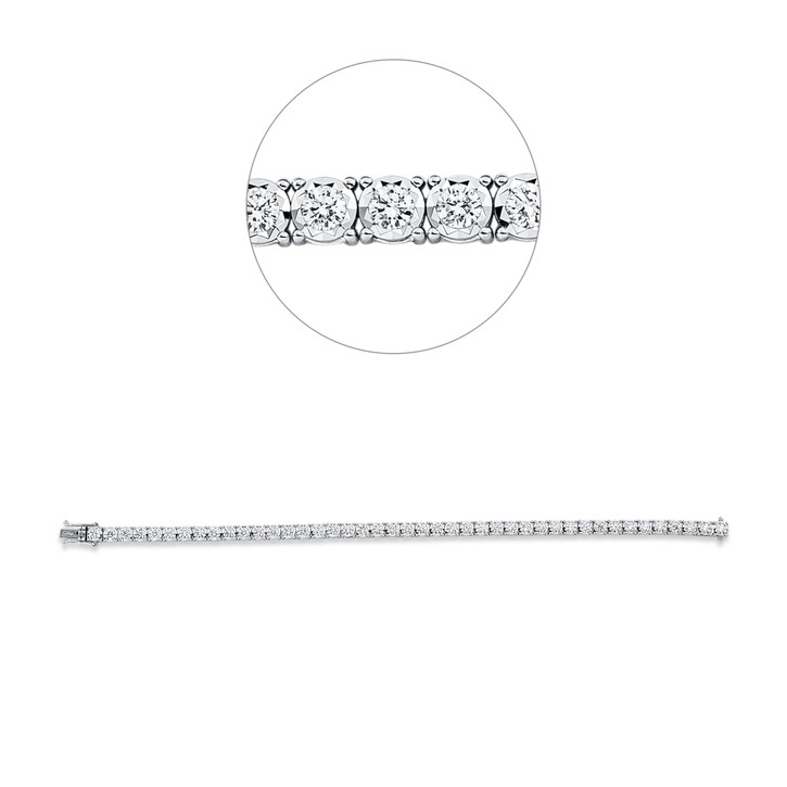 Armband aus 750 Weißgold 43 Brillanten 3.4ct