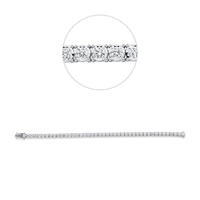 Armband aus 750 Gold Weißgold 43 Brillanten 3,4ct TW-VSI B:3,9mm L:18cm Armband aus 750 Gold Weißgold 43 Brillanten 3,4ct TW-VSI B:3,9mm L:18cm