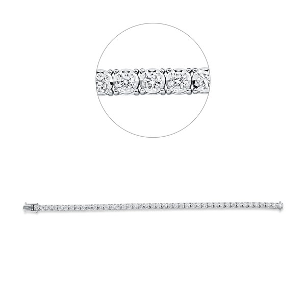 Armband aus 750 Weißgold 43 Brillanten 3.4ct