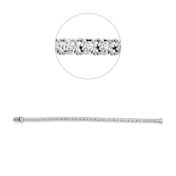 Armband aus 750 Weißgold 38 Brillanten 4.05ct