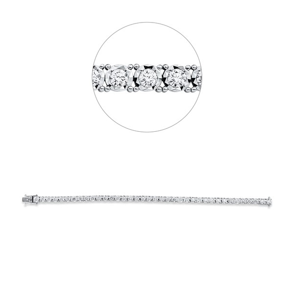Armband aus 750 Weißgold 38 Brillanten 4.05ct