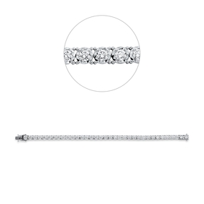 Armband aus 750 Gold Weißgold 35 Brillanten 5,17ct TW-SI B:4,9mm L:18cm