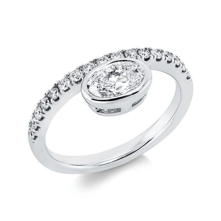 Ring aus 585 Weißgold 18 Brillanten 0.98ct