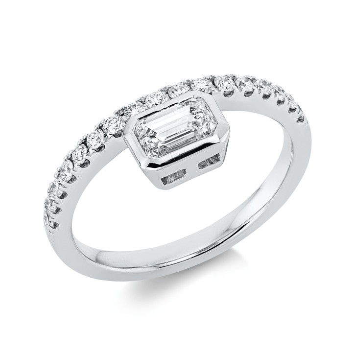 Ring aus 585 Weißgold 18 Brillanten 0.97ct