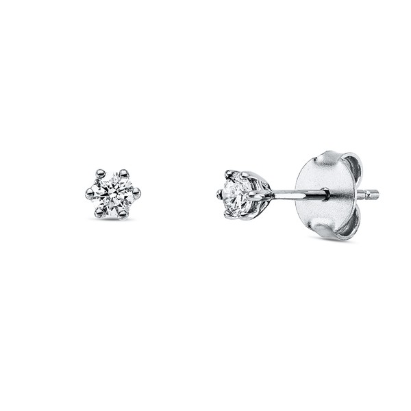 Solitaire Ohrstecker aus 750 Weißgold 2 Brillanten 0.25ct