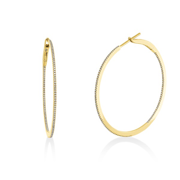 Creolen aus 750 Gelbgold 232 Brillanten 0.31ct