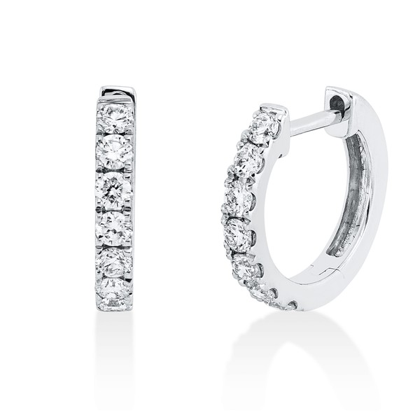 Creolen aus 750 Weißgold 14 Brillanten 0.33ct