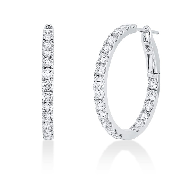 Creolen aus 750 Weißgold 44 Brillanten 2.24ct