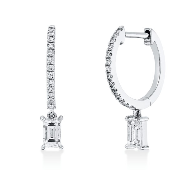 Creolen aus 750 Weißgold 30 Diamanten 0.45ct