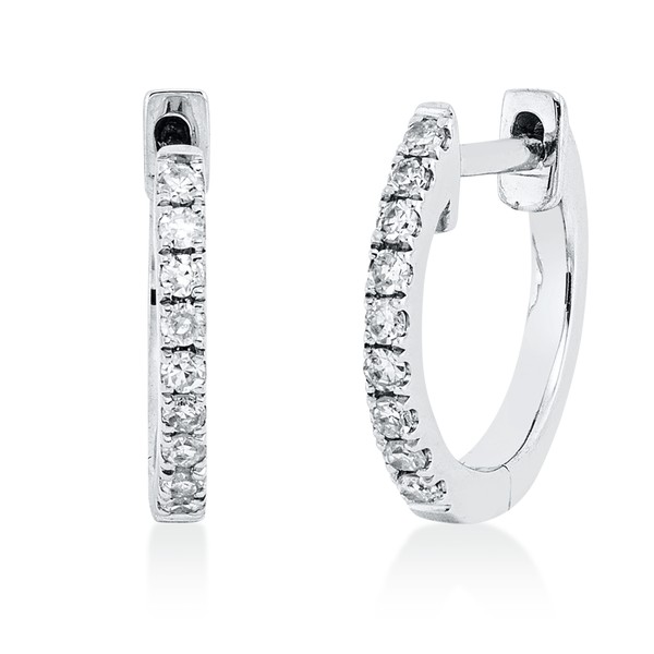 Creolen aus 750 Weißgold 18 Brillanten 0.09ct