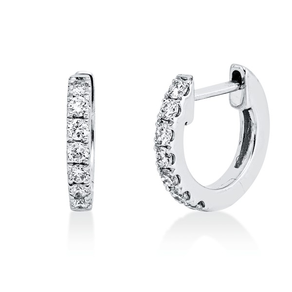 Creolen aus 750 Weißgold 14 Brillanten 0.17ct