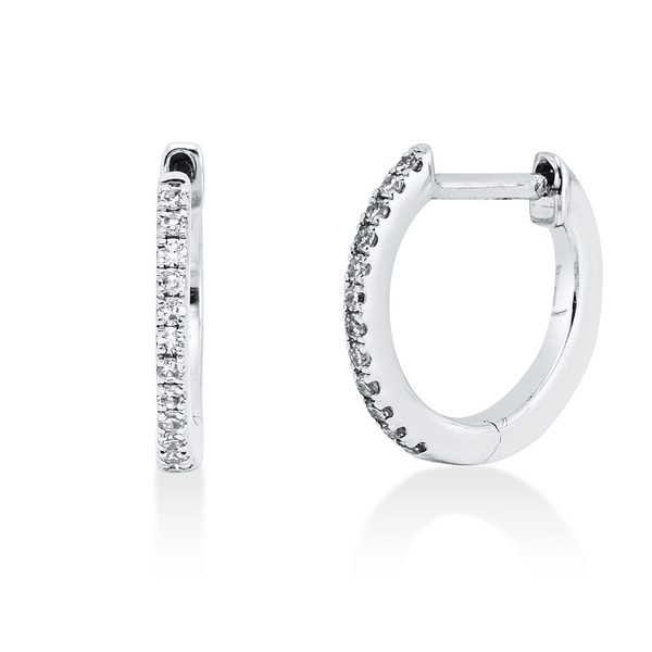 Creolen aus 750 Weißgold 24 Brillanten 0.05ct