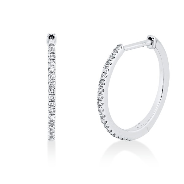 Creolen aus 585 Weißgold 38 Brillanten 0.09ct